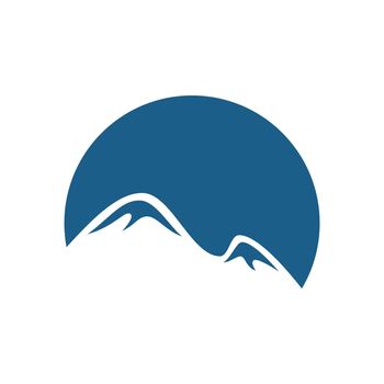 Mountain illustration logo vector flat design template
