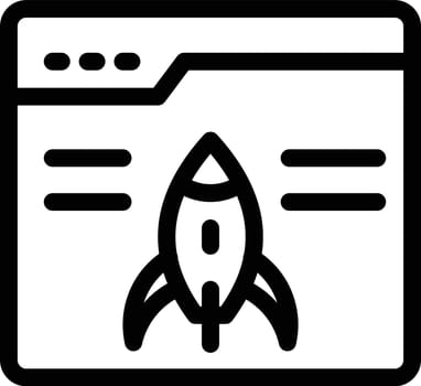 rocket Vector illustration on a transparent background. Premium quality symbols. Thin line vector icon for concept and graphic design.