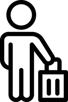 suitcase Vector illustration on a transparent background. Premium quality symmbols. Thin line vector icons for concept and graphic design.