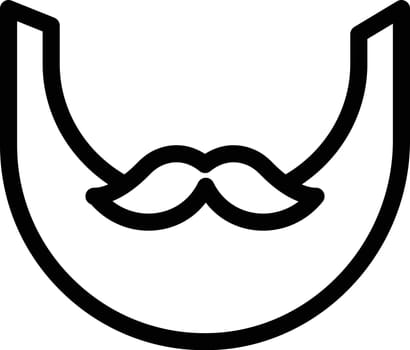 mustache Vector illustration on a transparent background. Premium quality symmbols. Thin line vector icons for concept and graphic design.