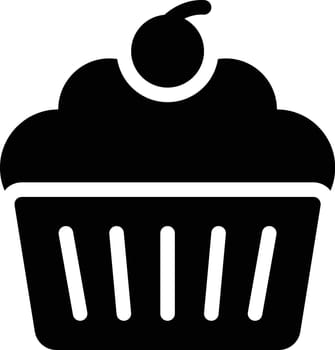cupcake Vector illustration on a transparent background. Premium quality symmbols. Glyphs vector icons for concept and graphic design.