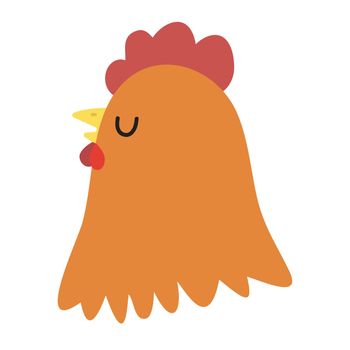 Chicken head  Cartoon vector icon sign