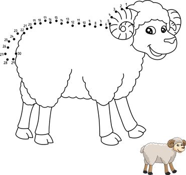 A cute and funny connect-the-dots coloring page of a Sheep. Provides hours of coloring fun for children. Color, this page is very easy. Suitable for little kids and toddlers.