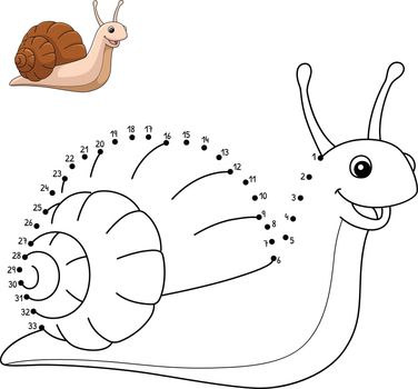 A cute and funny connect-the-dots coloring page of a Snail Animal. Provides hours of coloring fun for children. Color, this page is very easy. Suitable for little kids and toddlers.