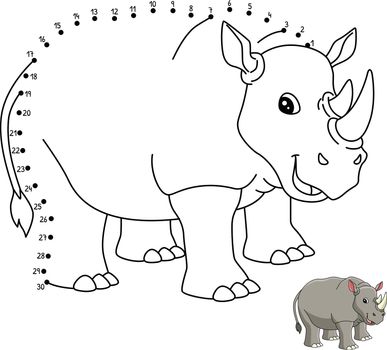 A cute and funny connect-the-dots coloring page of a Rhino. Provides hours of coloring fun for children. Color, this page is very easy. Suitable for little kids and toddlers.