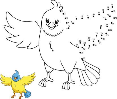 A cute and funny connect-the-dots coloring page of a Bird. Provides hours of coloring fun for children. Color, this page is very easy. Suitable for little kids and toddlers.