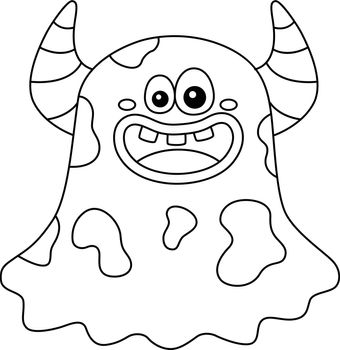 A cute and funny coloring page of a ghost monster. Provides hours of coloring fun for children. To color, this page is very easy. Suitable for little kids and toddlers.