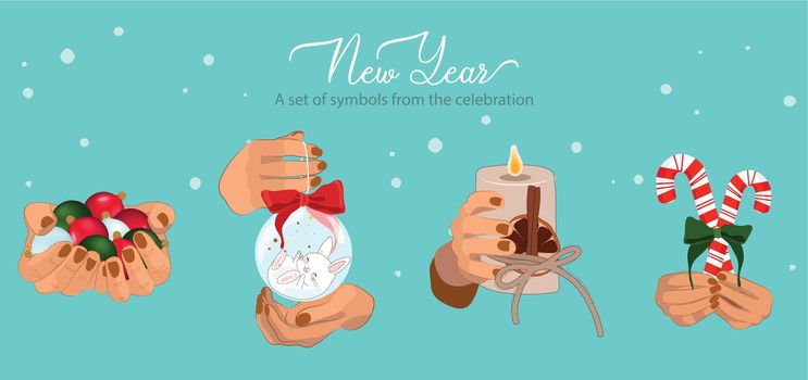 Winter Season Holidays, Corporate Party Event Celebration Landing Page Template. Tiny Characters Celebrate New Year at Huge 2023