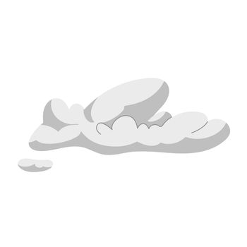 Cartoon dust cloud. Comic cloud shape, steam wind silhouette, spray air smoke, fog road, car gas, spooky fume smog, neat gam explode bubbles. Flat vector illustration