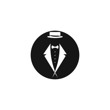 gentlman tuxedo logo elegant clothing