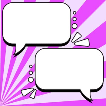 Comic Speech Bubble With Copy Space. Empty Template In Explosion Framework
