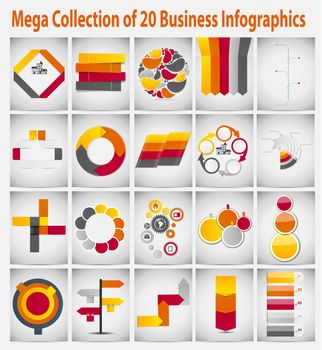 Mega collection  infographic template business concept vector illustration