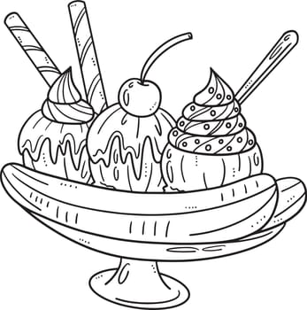 A cute and funny coloring page of Banana Split. Provides hours of coloring fun for children. Color, this page is very easy. Suitable for little kids and toddlers.