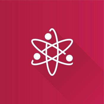 Atom structure icon in Metro user interface color style. Science education