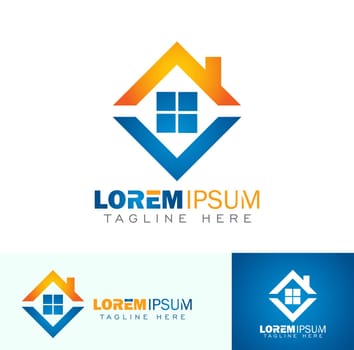 A vector illustration set of Real Estate Logo  House Logo  Home Logo