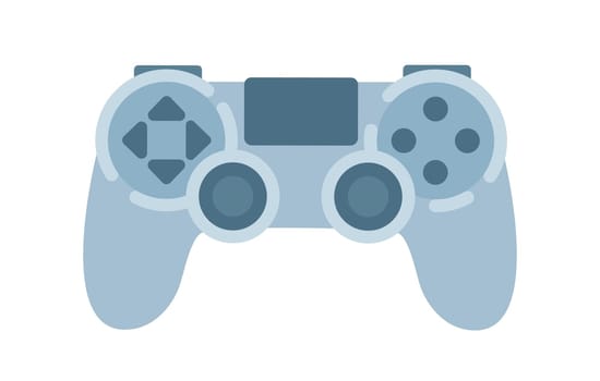 Gamepad semi flat color vector object. Playing with device. Game controller. Editable icon. Full sized element on white. Simple cartoon style spot illustration for web graphic design and animation