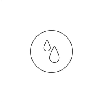 Two water or blood drops vector icon. Liquid elemen symbol. Stock vector illustration isolated