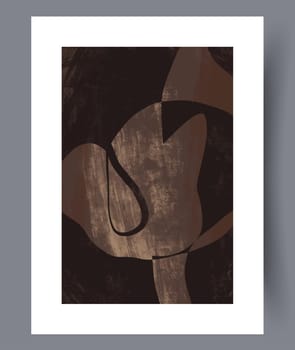 Abstract imagination gloomy chaos wall art print. Contemporary decorative background with chaos. Wall artwork for interior design. Printable minimal abstract imagination poster.