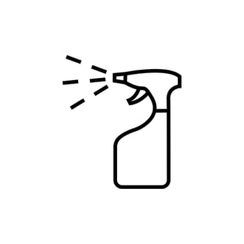 Cleaning spray bottle line icon. linear style sign for mobile concept and web design. Sprayer detergent outline vector icon. Symbol, logo illustration. Vector graphics