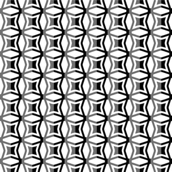 Abstract seamless pattern. Black quadrilateral on white background. Vector illustration.