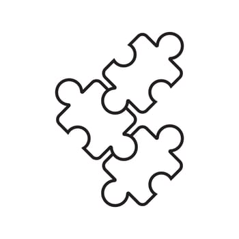 Puzzle logo vector illustration template design