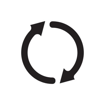 Cyclic Rotation, Recycling Recurrence, Renewal. Flat Vector Icon illustration