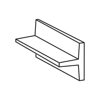 steel metallurgical beam profile symbol vector icon illustration
