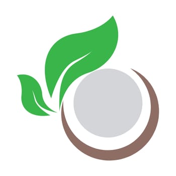 Coconut icon logo design illustration