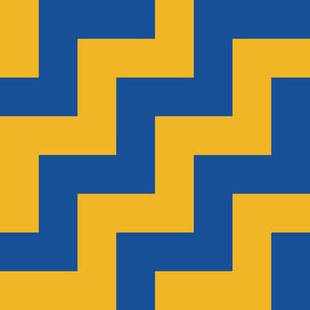 Pattern in blue and yellow colors with geometry figures