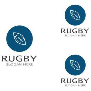 Rugby ball logo. Using vector illustration design concept.Can be used for sports logos and a team logo