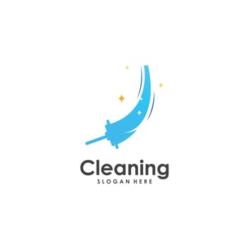 Cleaning logo, cleaning protection logo and house cleaning logo. With vector design concept.
