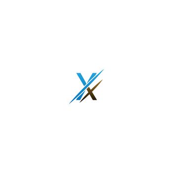 X Letter Slash Logo, Concept Letter X + icon slash