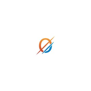 O Letter Slash Logo, Concept Letter O + icon slash