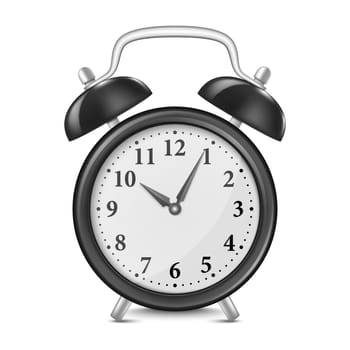 Alarm clock isolated on white. Vector EPS10 illustration.