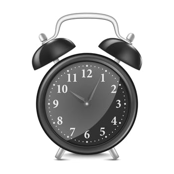 Alarm clock isolated on white. Vector EPS10 illustration.