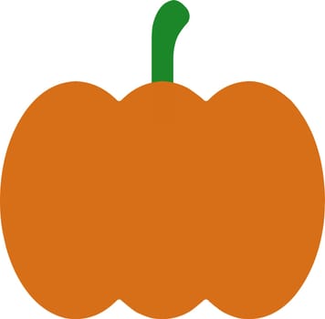 Pumpkin, vector. Orange pumpkin. Can be used as a logo, icon.