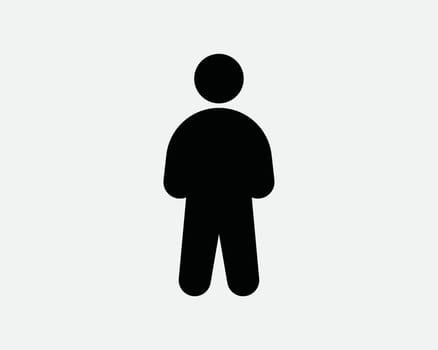 Human Stick Figure Icon. Man Person Standing Symbol. Stickman Character Profile Avatar User Sign Black Vector Graphic Illustration Clipart Cricut Cut