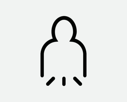 User Account Human Person Stick Figure Black and White Line Icon Sign Symbol Vector Artwork Clipart Illustration