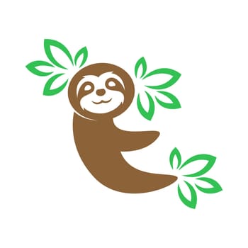 Sloth icon logo design illustration