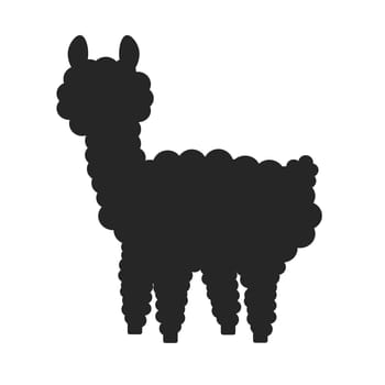 Llama Silhouette Vector. Best Llama Icon Vector Illustration