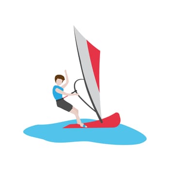 Water Skiing icon vector image. Suitable for mobile application web application and print media.