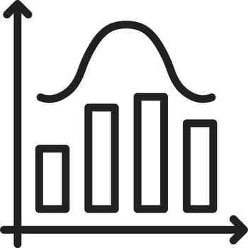 Histogram icon vector image. Suitable for mobile application web application and print media.