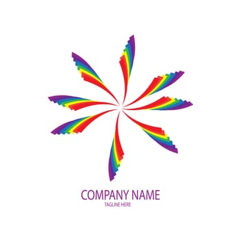 rainbow illustration logo vector design