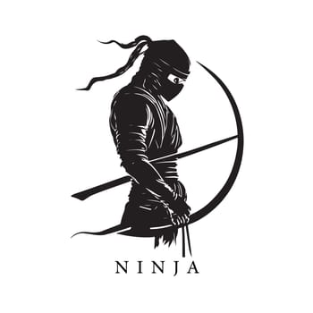 Ninja mascot logo vector template, Creative Ninja logo design concepts. Vector illustration
