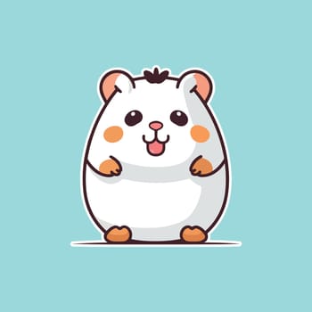 Cute White Hamster Doodle