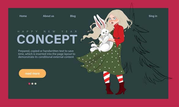 Winter Season Holidays, Corporate Party Event Celebration Landing Page Template. Tiny Characters Celebrate New Year at Huge 2023 Number Dancing, Drinking Champagne. Vector illustration