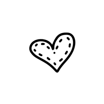 a cute heart is a symbol of love. Vector illustration in doodle style. Design for Valentines Day, Wedding, Holidays