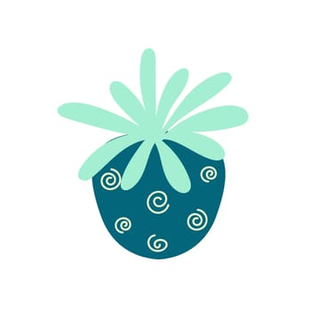Succulent in a pot, isolated on a white background. House plant. Vector illustration in flat style. Vector illustration