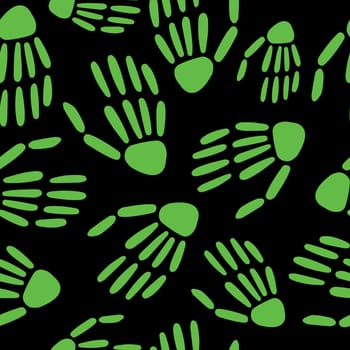 seamless pattern of Skeleton hand. bones pattern. Design for Halloween and day of the Dead