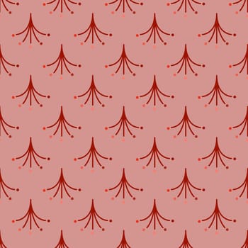 Retro Warm pattern in vintage style of the 60s and 70s. Vector illustration